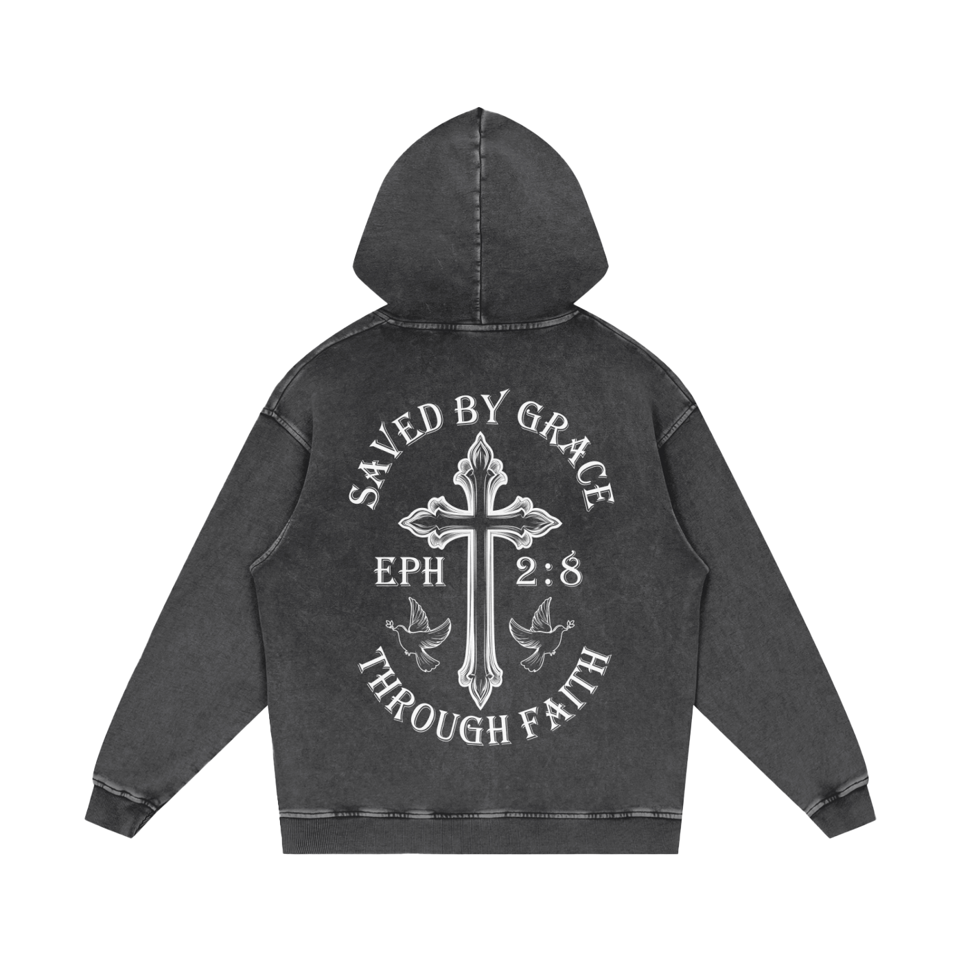 Saved by grace over sized Hoodie