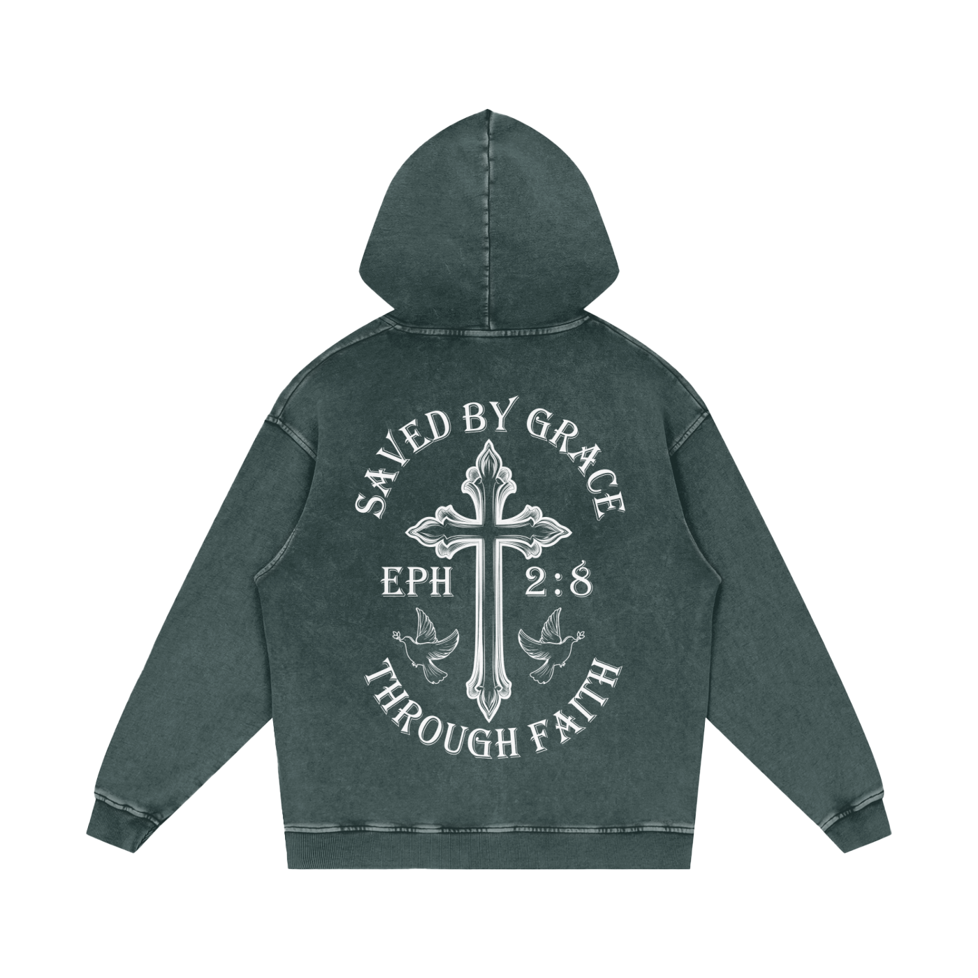 Saved by grace over sized Hoodie
