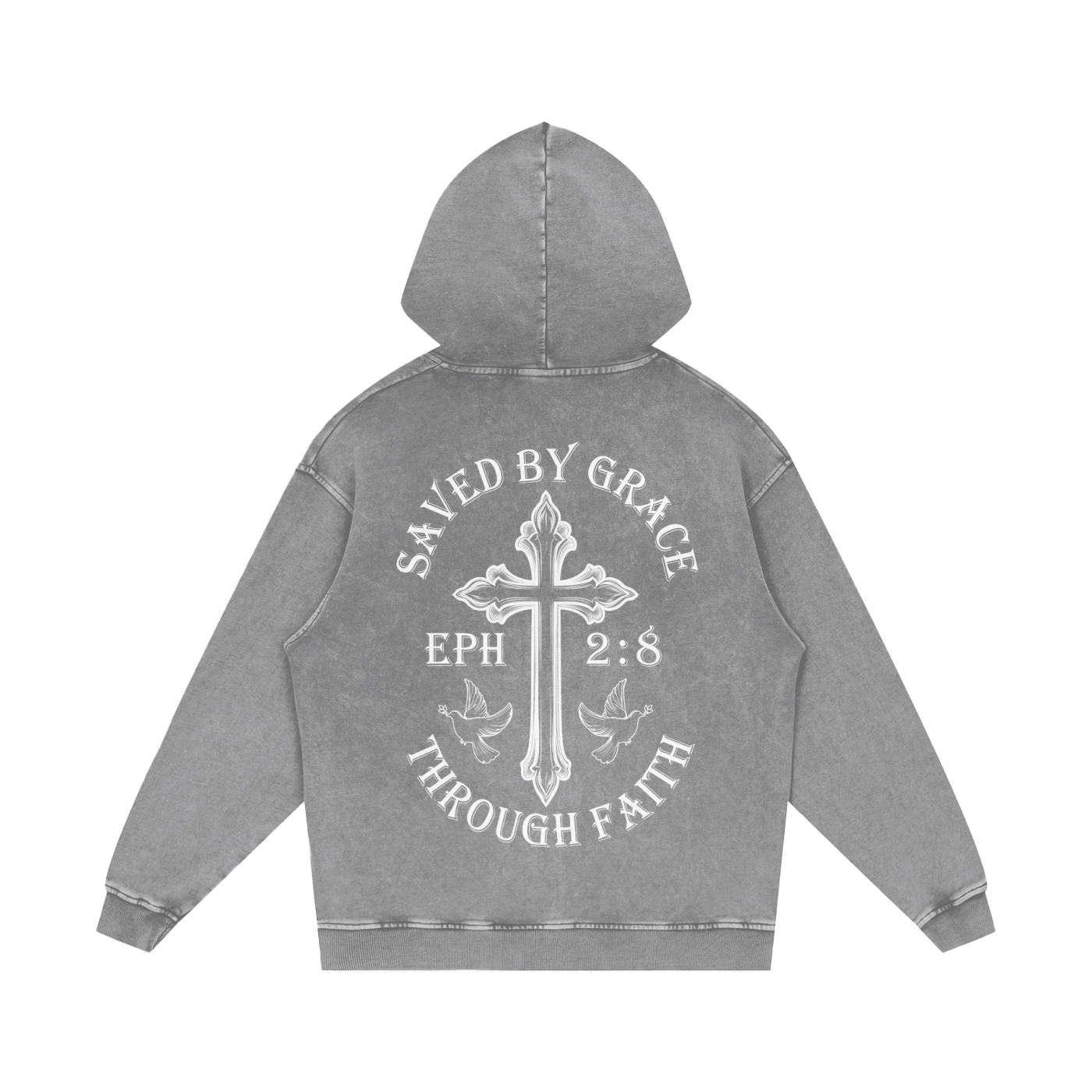 Saved by grace over sized Hoodie