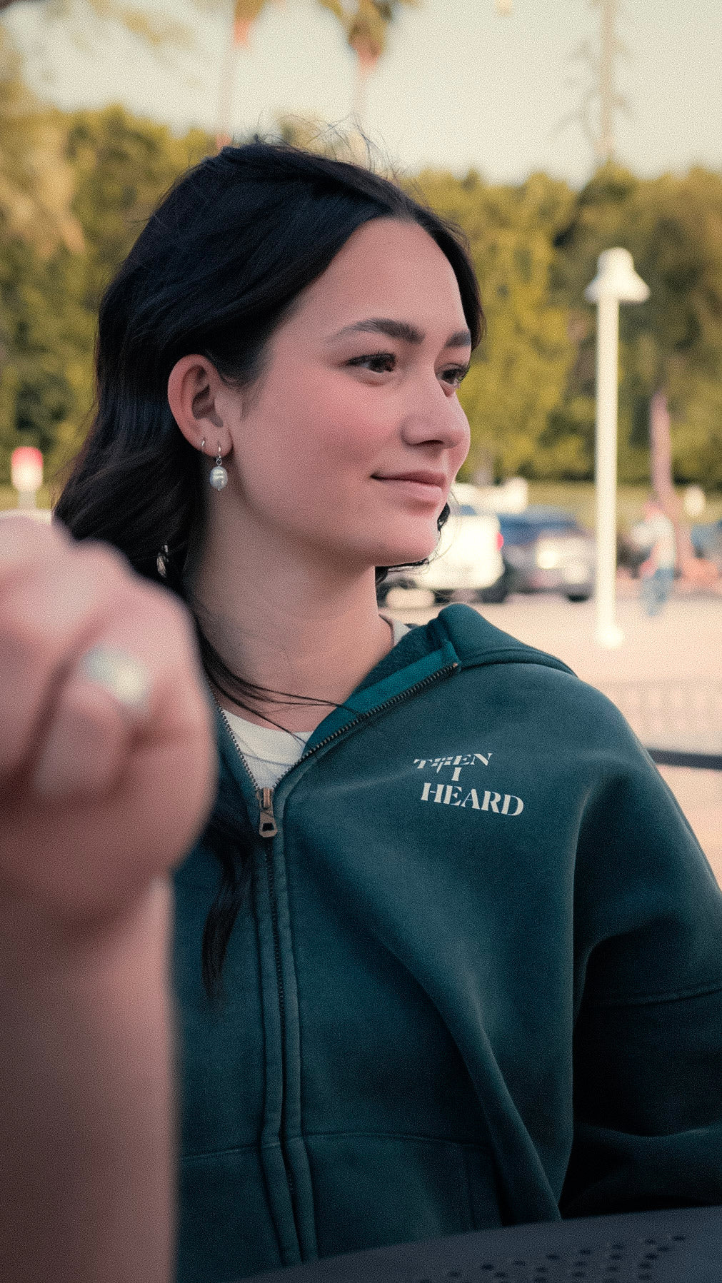 Christian clothing green warrior jacket front view